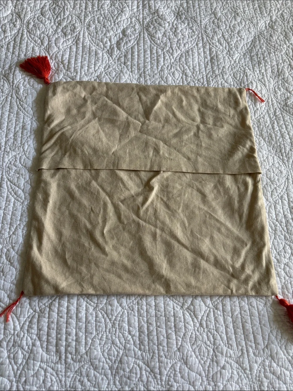 Pottery Barn Kids Linen Blend Embroidered Elegant Motif Throw Pillow Cover Case
